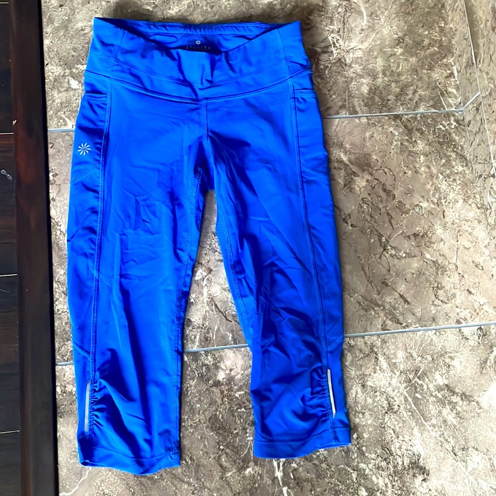Athleta royal blue cropped tights